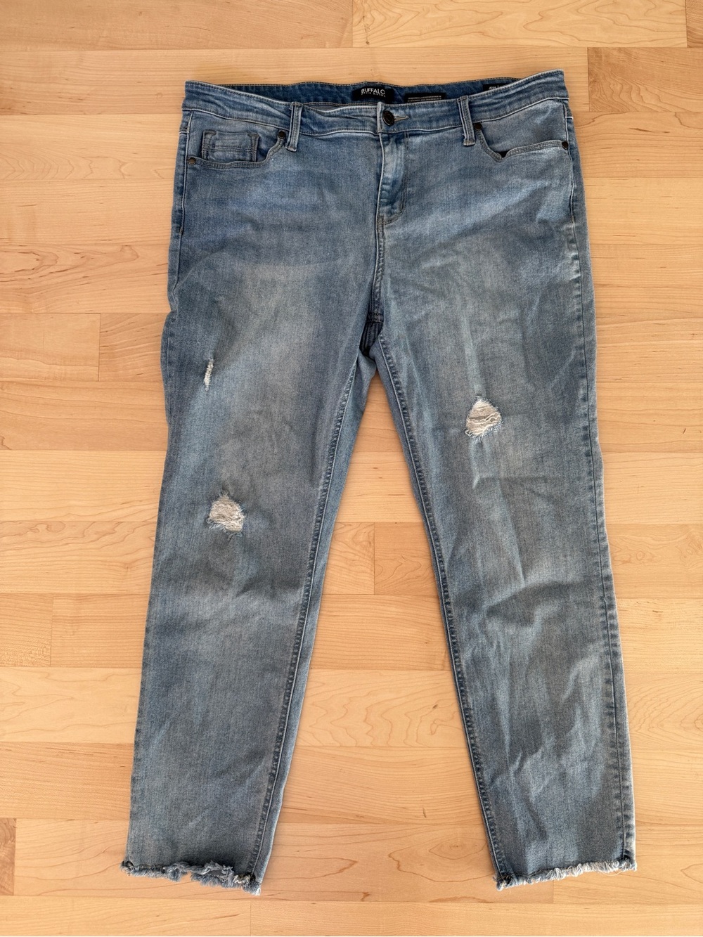 Buffalo David Bitton Jess Rip & Repair Mid-Rise Skinny Jeans
